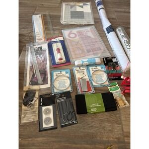 Large Lot Of Vintage Sewing Supplies Accessories Seam Ripper Elastic Template